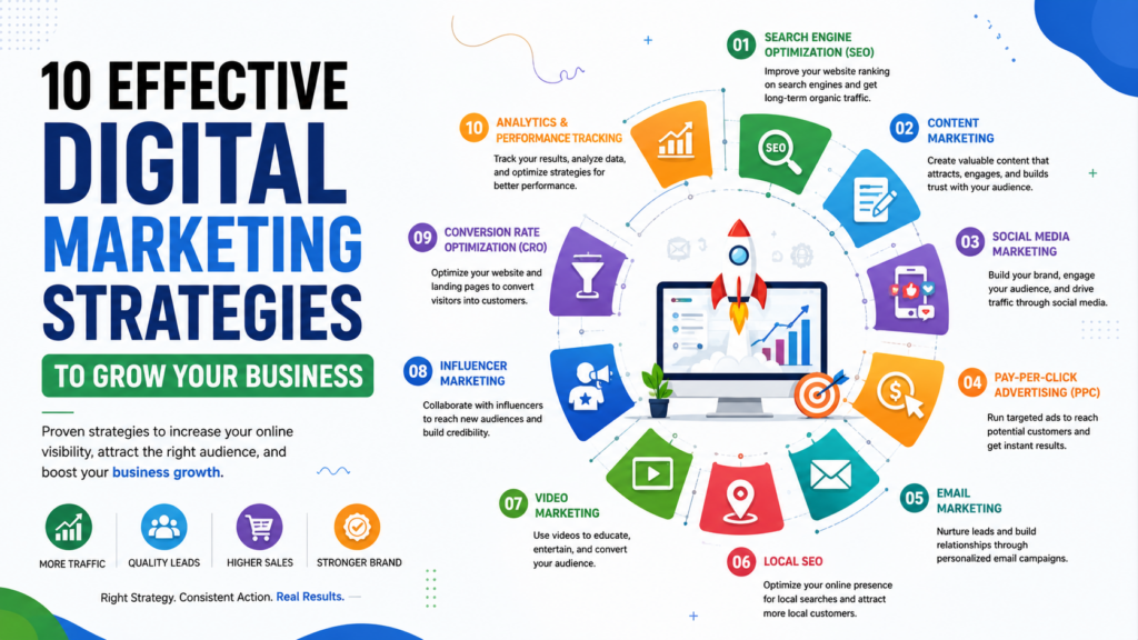 10 Effective Digital Marketing Strategies to Grow Your Business
